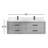 Cristo 60 " W Free Standing Wall Mounted 2 Double Vanity Bathroom Vanity With Quartz Top with Mirror-1400793800
