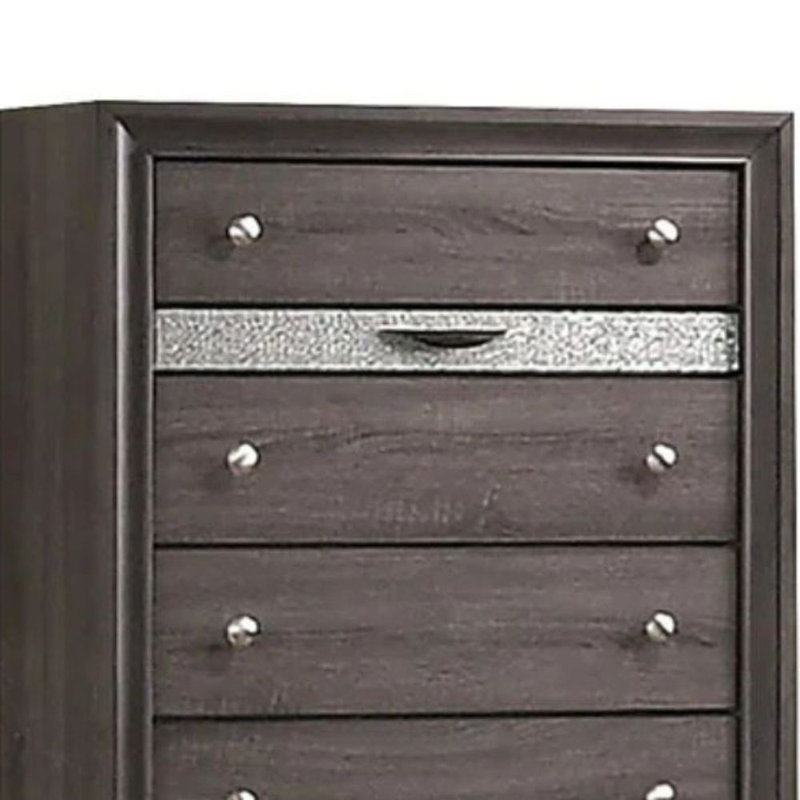 Commode 6 tiroirs 31,25 po de large Chrissy Grey
