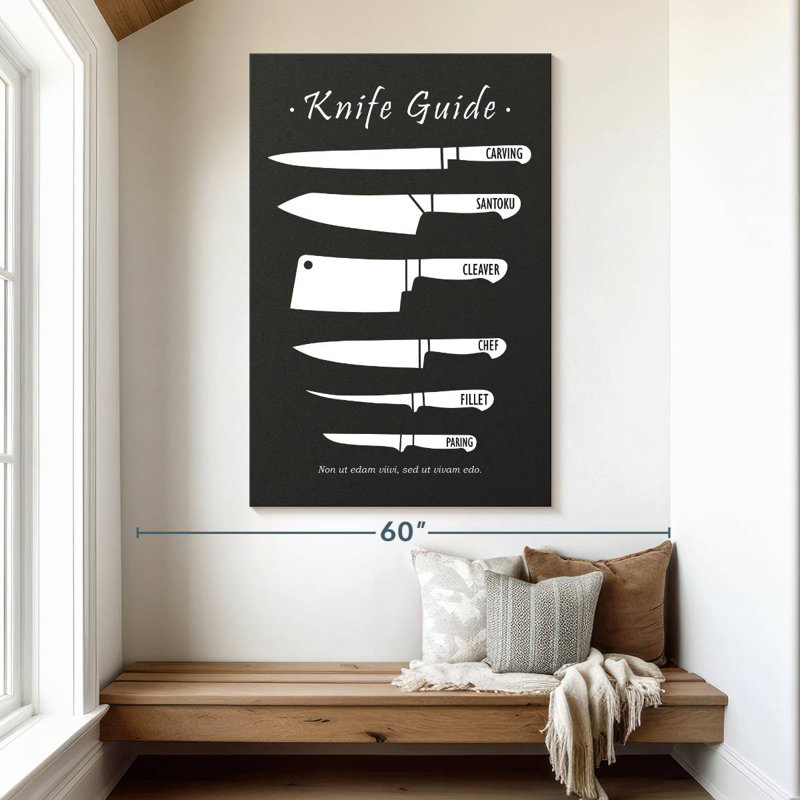 Senne Butchery Knives, 51" H x 34" W