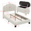 Lit plateforme tapissier en forme de fleur avec repose-pieds Sherpa Witcomb-684476338-684476349