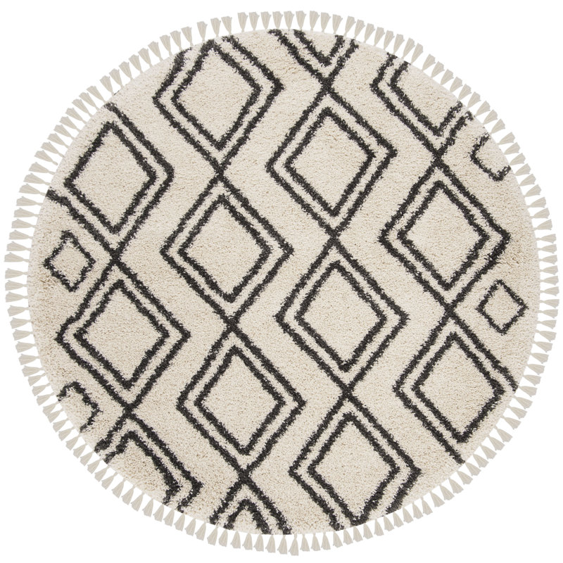 Imraan Performance Geometric Rug, Round 6'7"
