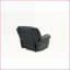 Fauteuil inclinable, fauteuil oscillant manuel moderne avec garniture cloutée | Noir | Cuir retravaillé