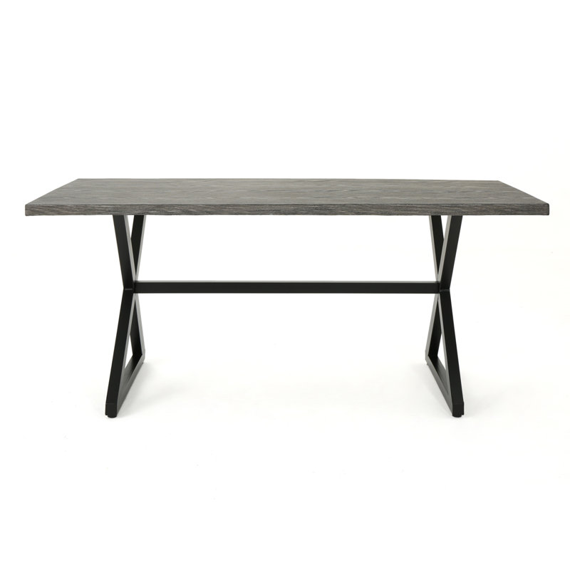 Table de salle à manger d'extérieur en aluminium avec structure en acier