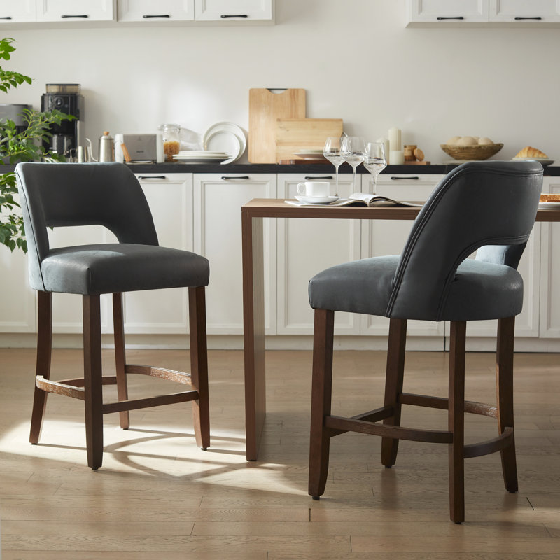 Tabouret de bar Bisto, Noir