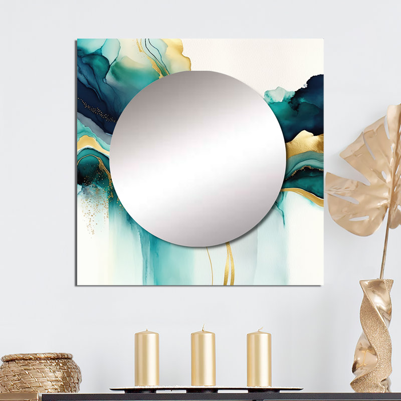 Mezaire - Miroir mural de salon moderne, 36 po x 36 po