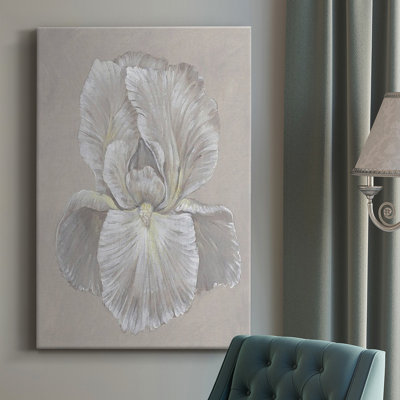 White Iris I - Toile tendue avec châssis de qualité supérieure - prête à être accrochée