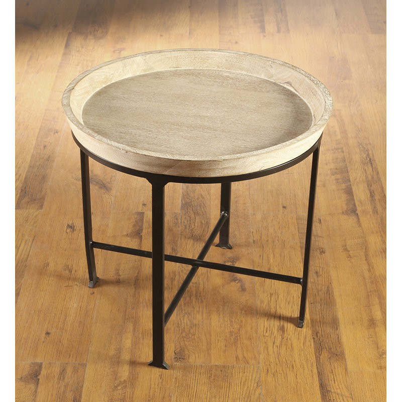 Veda Tray Table, Whitewash