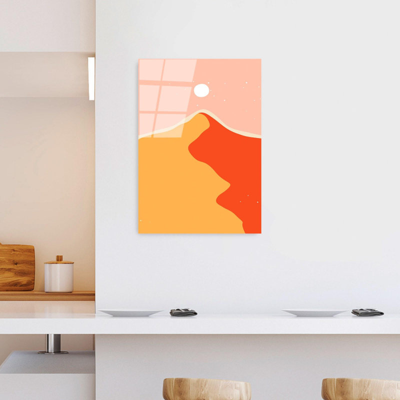 Superbe peinture décorative en verre trempé de 17,7 po x 25,6 po | 100% verre trempé, épaisseur: 0,16 pouce | Imprimé de surface arrière résistant à la décoloration, couleurs vives, parfait pour la décoration intérieure et les amateurs d'art
