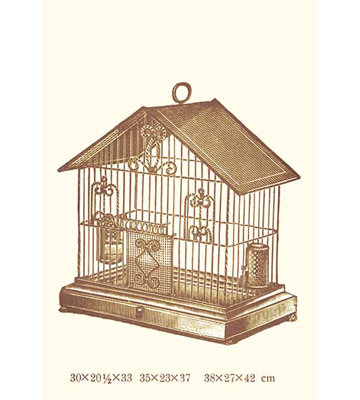 Cage à oiseau ornée a art