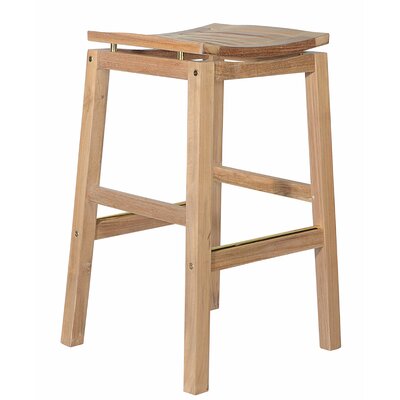 Euan 30"" Teak Patio Bar Stool -  Rosecliff Heights, 1F5B657CB6CB437482DE537451C2FAC5