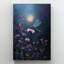 Libellule bleue sur fleurs roses au clair de lune - Art mural sur toile - salon, chambre à coucher ou bureau-129950516