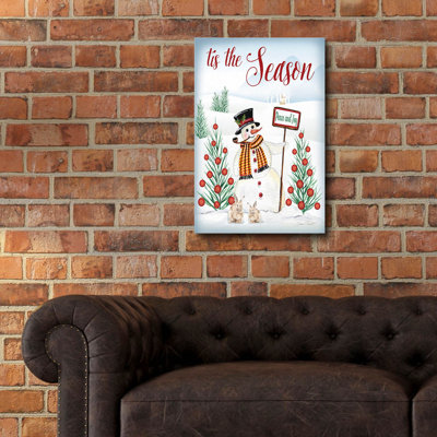 «Tis The Season» par Jean Plout, art mural en verre acrylique, 16 po x 24 po
