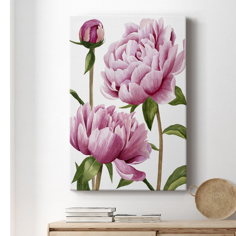 Winsome Peony I - impression sur toile tendue, H 18 po x l 12 po x P 1 po
