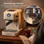 Petite machine à café expresso rétro semi-automatique pour la maison, extraction par capsules et mousseur à lait vapeur