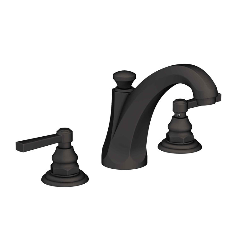 Astor Widespread Bathroom Faucet with Drain Assembly, Flat Black