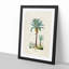 Illustration of a Date Palm Tree - Framed Print-55642026-55642025