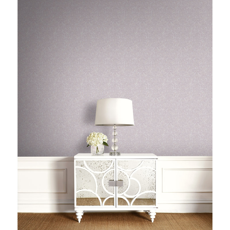 Rouleau de papier peint lisse L 27 pi x l 27 po Ferretti, Mauve clair