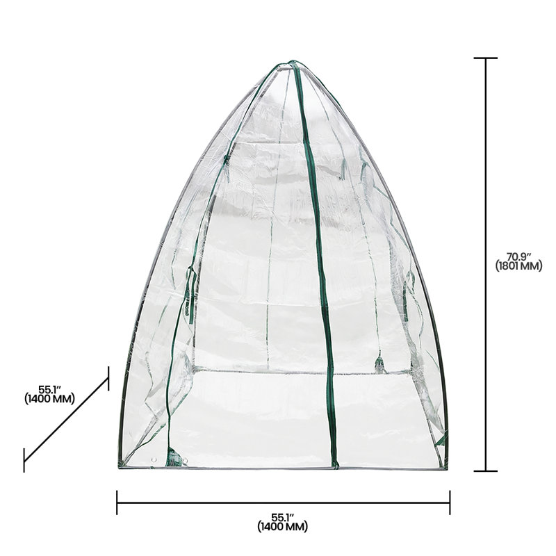 4.58" W x 4.58" D Hobby Greenhouse