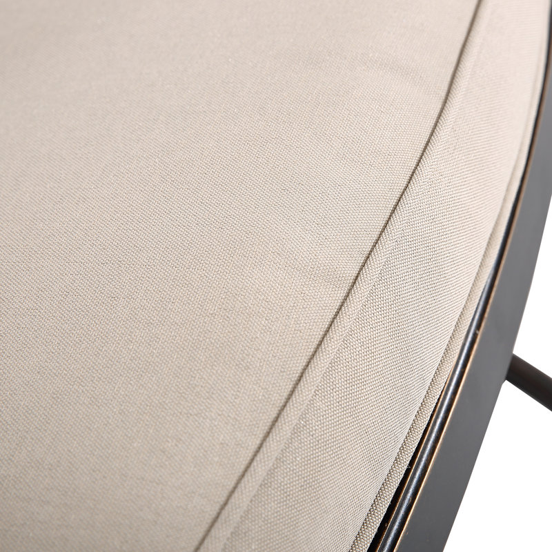 Chaise de patio pivotante avec coussins Banski, Beige