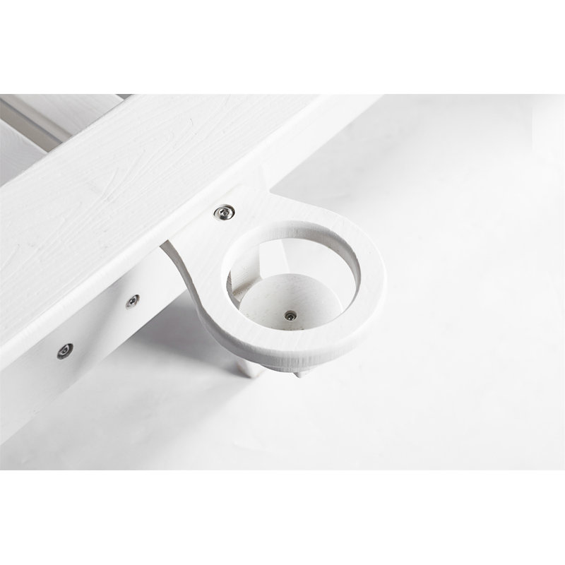 Chaise longue avec table d'appoint, Blanc
