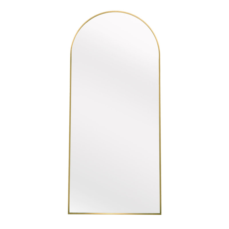 Salma Metal Flat Mirror, 170cm H x 76cm W, Brass