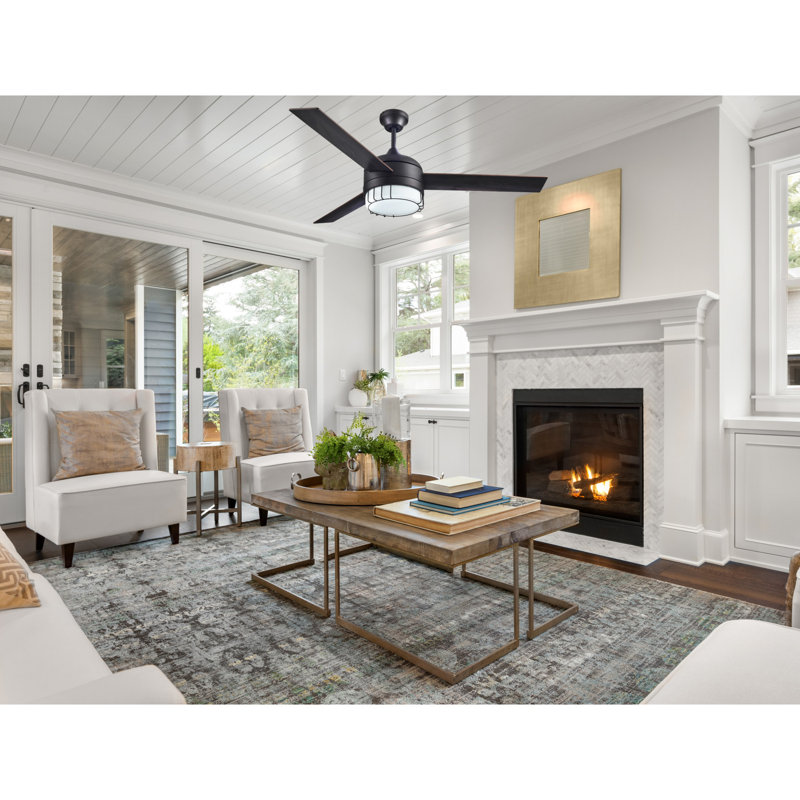 Diaundra 52'' Ceiling Fan with Light Kit, Oil Rubbed Bronze