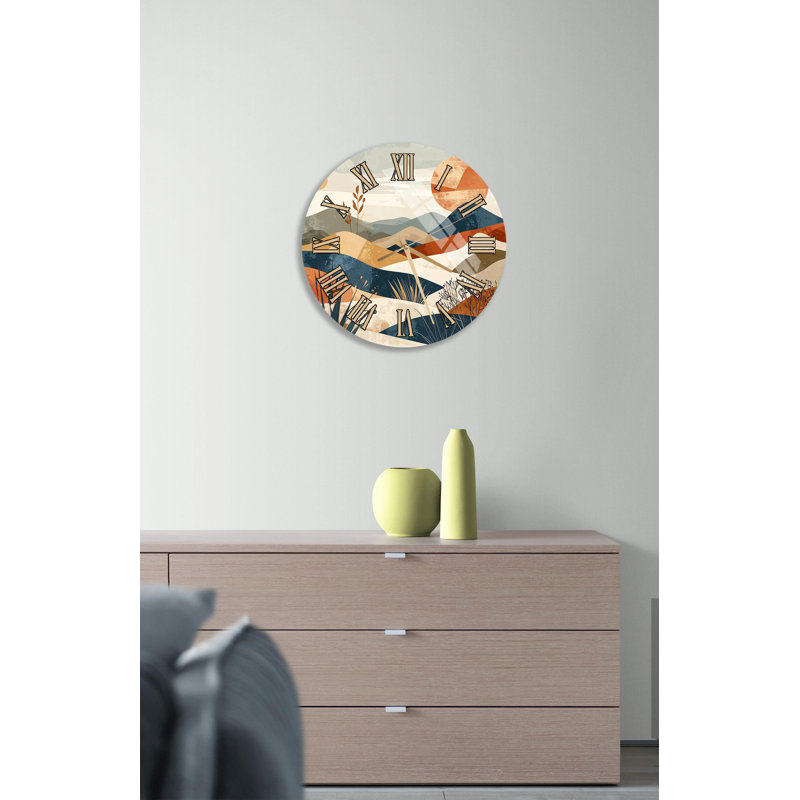 Horloge murale Boho, Doré d'Angleterre, 14 pouces