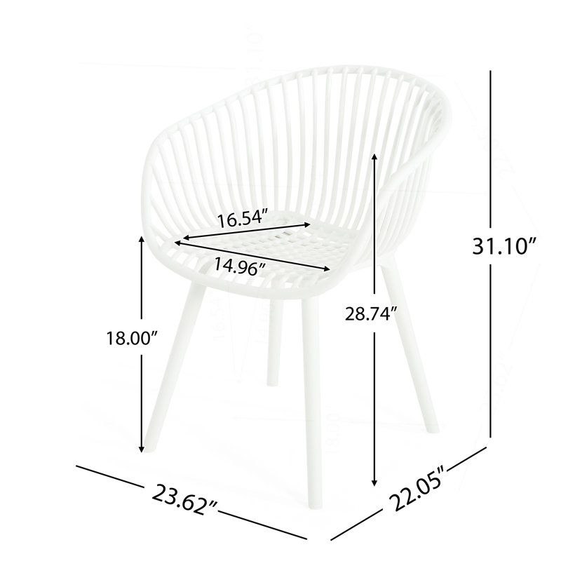 Chaise Mykonos (ensemble de 2), Blanc