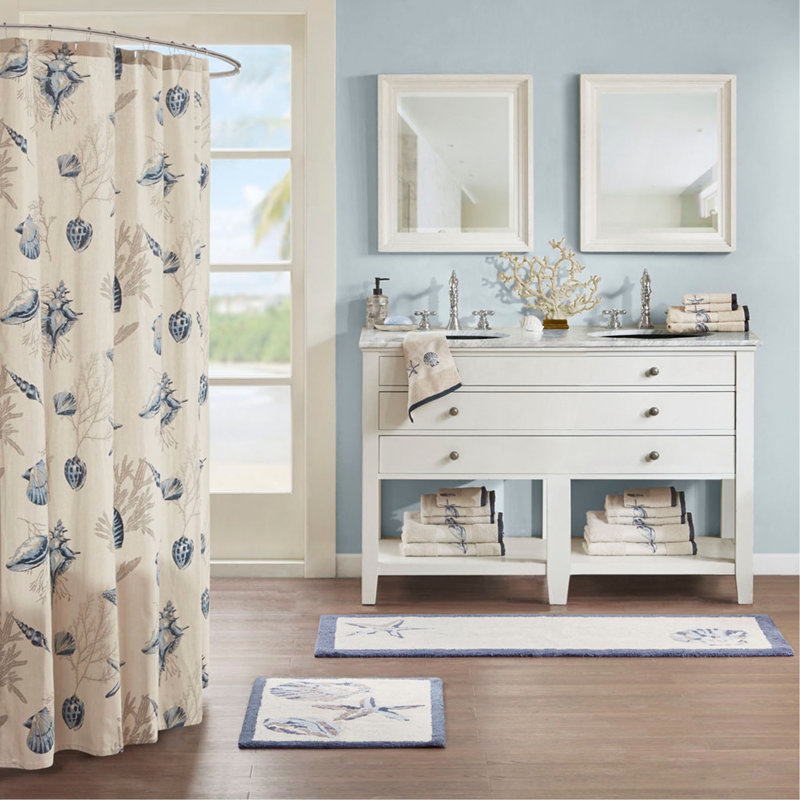 Tapis réversible pour salle de bain touffeté à poils longs
