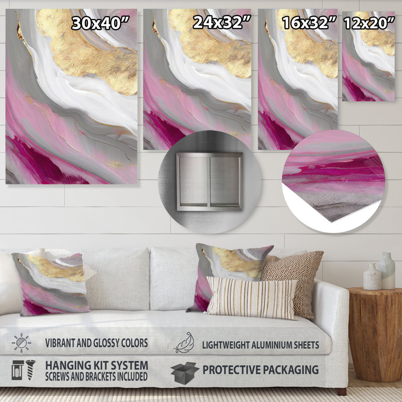Devran Abstract Wall Decor on Metal, 32" H x 24" W x 1" D