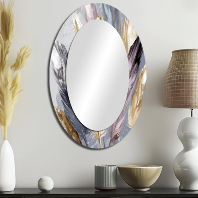 Miroir mural ovale mauve Boho Majesty - Glam