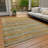 Machine Washable Indoor/Outdoor Oden ACN2155 Striped Rug-422328089
