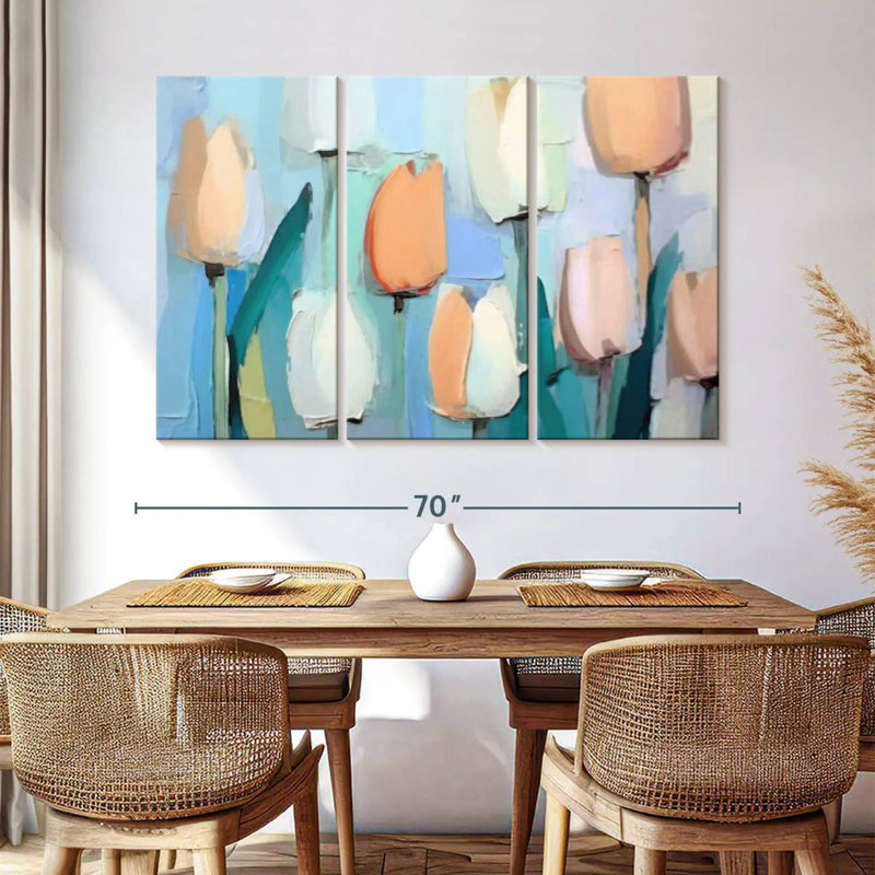 Tulipes Harnek pastel III, H 28 po x l 45 po