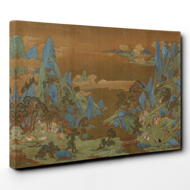 Qiu Ying - Wrapped Canvas Painting, 70cm H x 100cm W