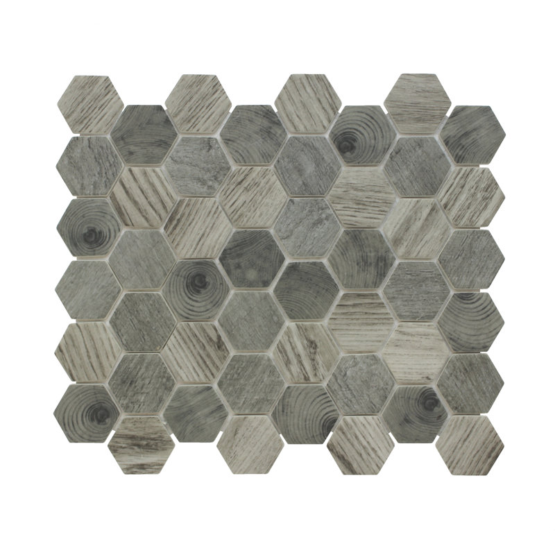 Carreau de mosaïque en verre pour mur et plancher, gris