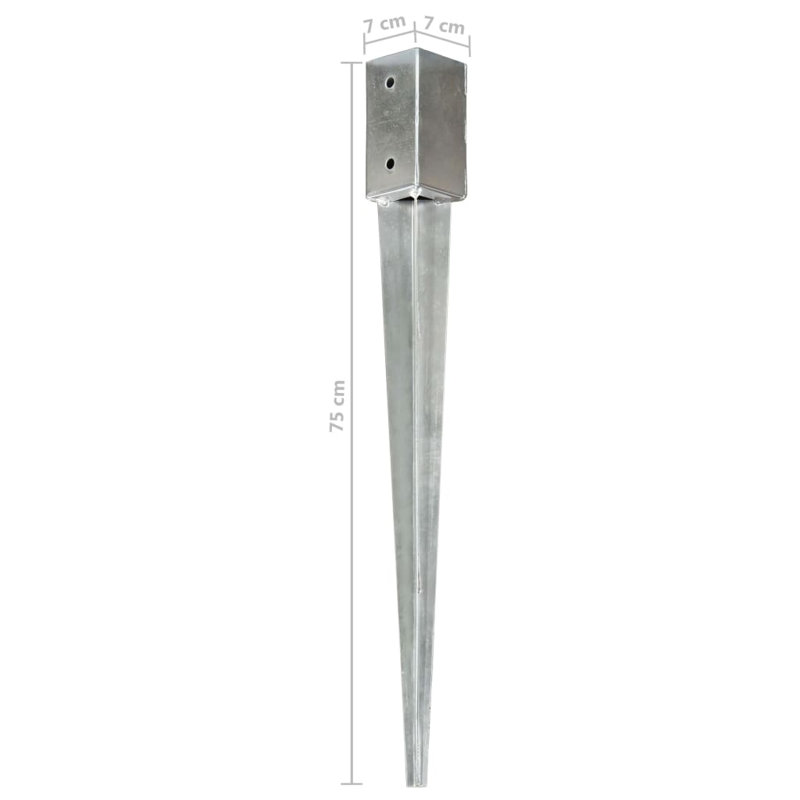 Mohonk Symple Stuff Silver Metal Mounting System, 75cm H x 7cm W x 7cm D