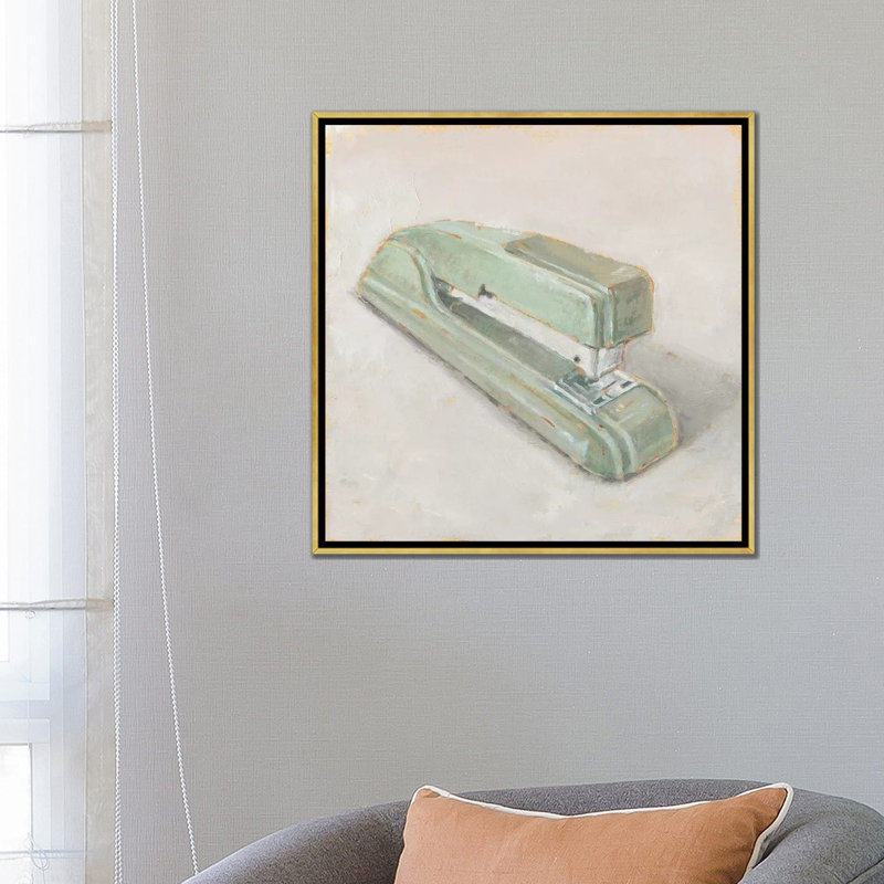 «Old School IV» par Ethan Harper - reproduction d'art, H 26 po x l 26 po x P 1,5 po, Toile encadrée d'or, Pas de tapis