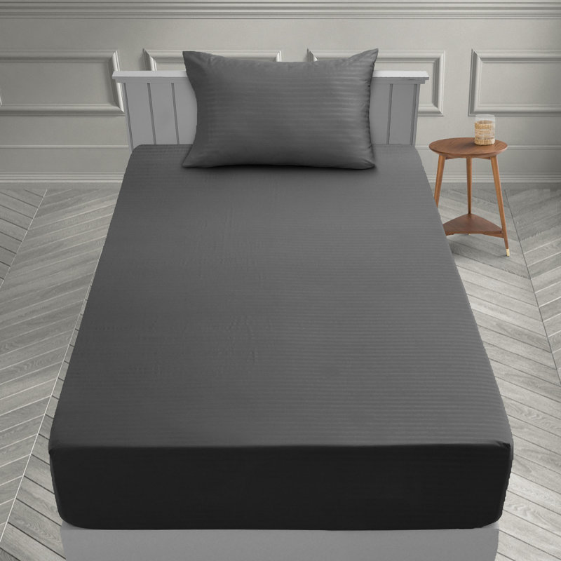 Ensemble de literie en microfibre avec draps-housse et drap-housse Lux Decor Collection, Taie d'oreiller pour lit simple