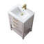 Meuble-lavabo simple 24 po avec comptoir en céramique Vicini-94088325