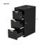 Armoire murale noire 24 po avec rangement latéral, panneau de fibres à densité moyenne et fer