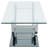 Insco Rectangular Coffee Table with Glass Top in Clear and Chrome