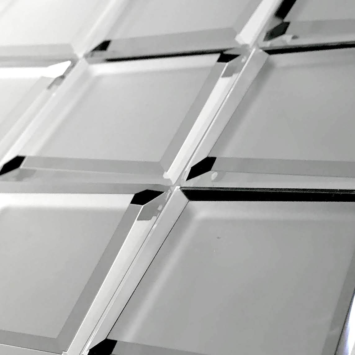 SAMPLE-Reflections Glass Mirror Peel & Stick Beveled Deco Mosaic Tile