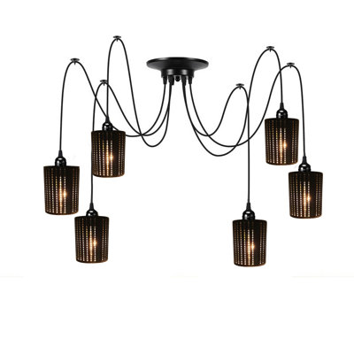 Seeger 6 - Light Black Cluster Pendant