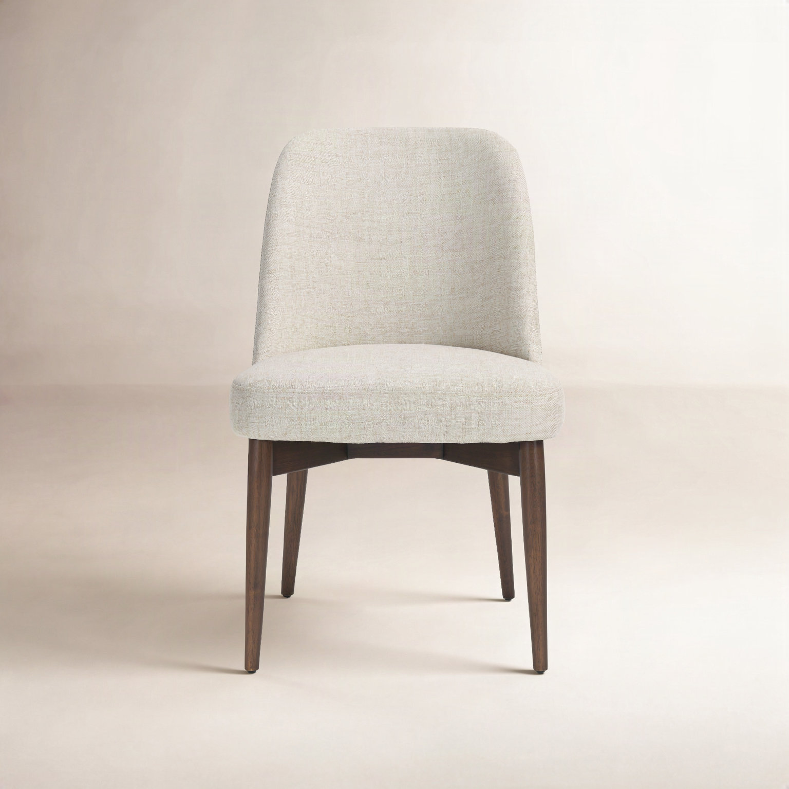 Bacco Dining Chair, Cream/Brown