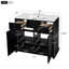 Ensemble de meuble-lavabo 36 po avec lavabo en céramique, armoire de rangement en bois massif, ensemble de meuble-lavabo autoportant avec 2 tiroirs et portes à fermeture douce-1634781294