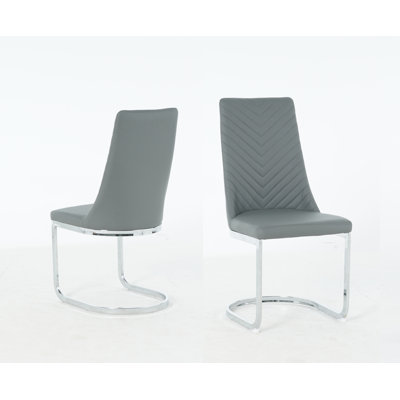 Upholstered Cantilever Chair in White