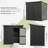 6X4ft Metal Garden Shed With Frame - Black Backyard Structure 6X4ft,