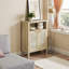 Buffet scandinave en rotin et or-15348476