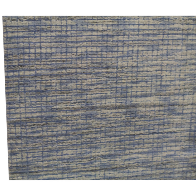 Tapis bleu noué à la main de haute qualité, Rectangle 9 pi x 12 pi