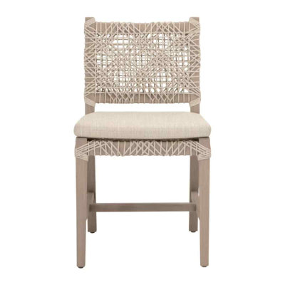 Chaise de salle à manger d'extérieur en tissu Costa Oléfine 2 pièces